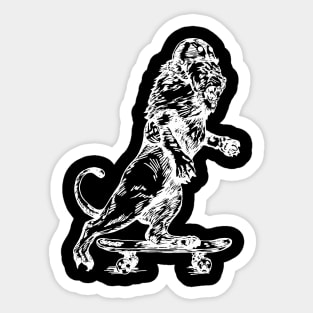 SEEMBO Lion Skater Skateboarding Skate Skateboard Skateboarder Sticker